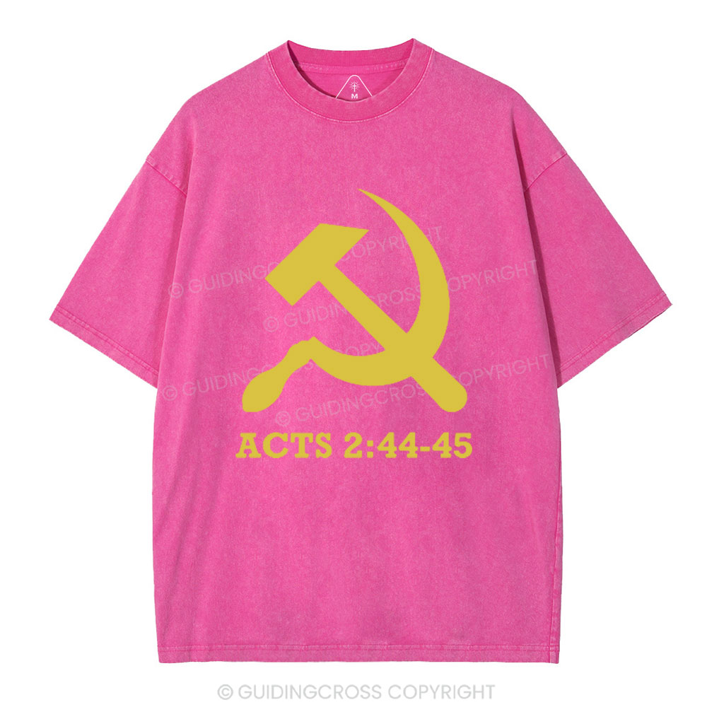 Christian Communism Acts Christian WASHED t-shirt