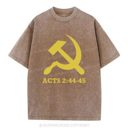 Christian Communism Acts Christian WASHED t-shirt