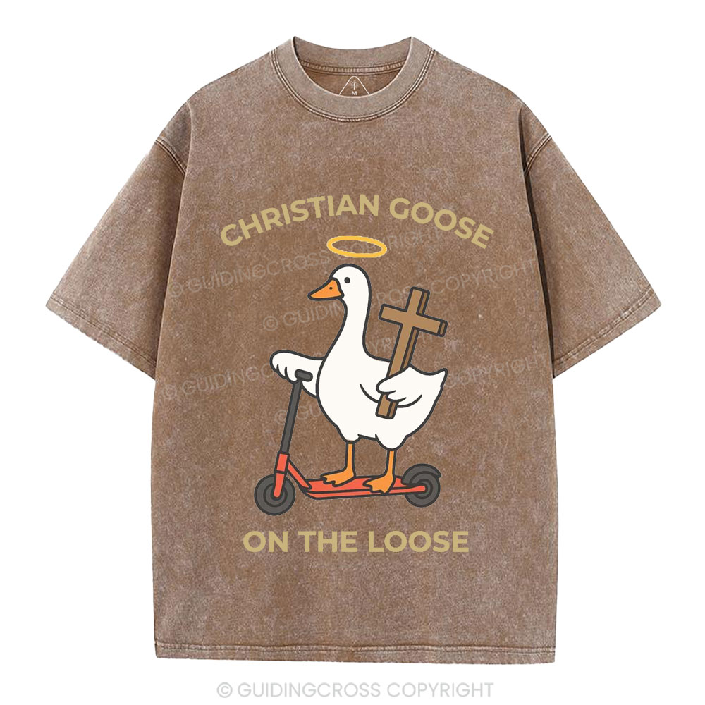 Christian Goose On The Loose Christian Washed T-Shirt