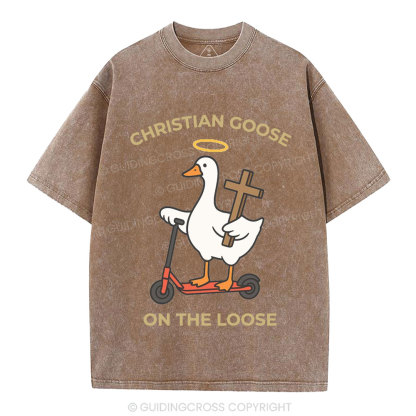 Christian Goose On The Loose Christian Washed T-Shirt