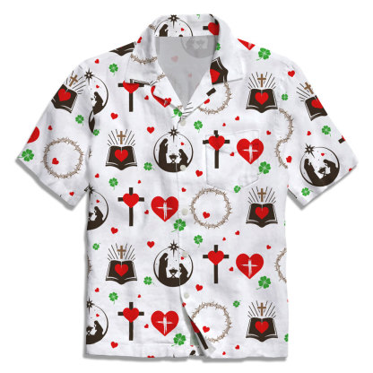 Christian Heart Cross Short Sleeve Shirt