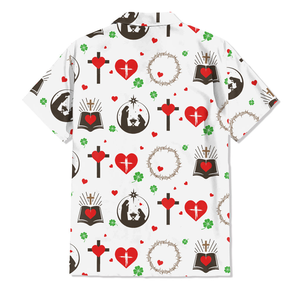 Christian Heart Cross Short Sleeve Shirt