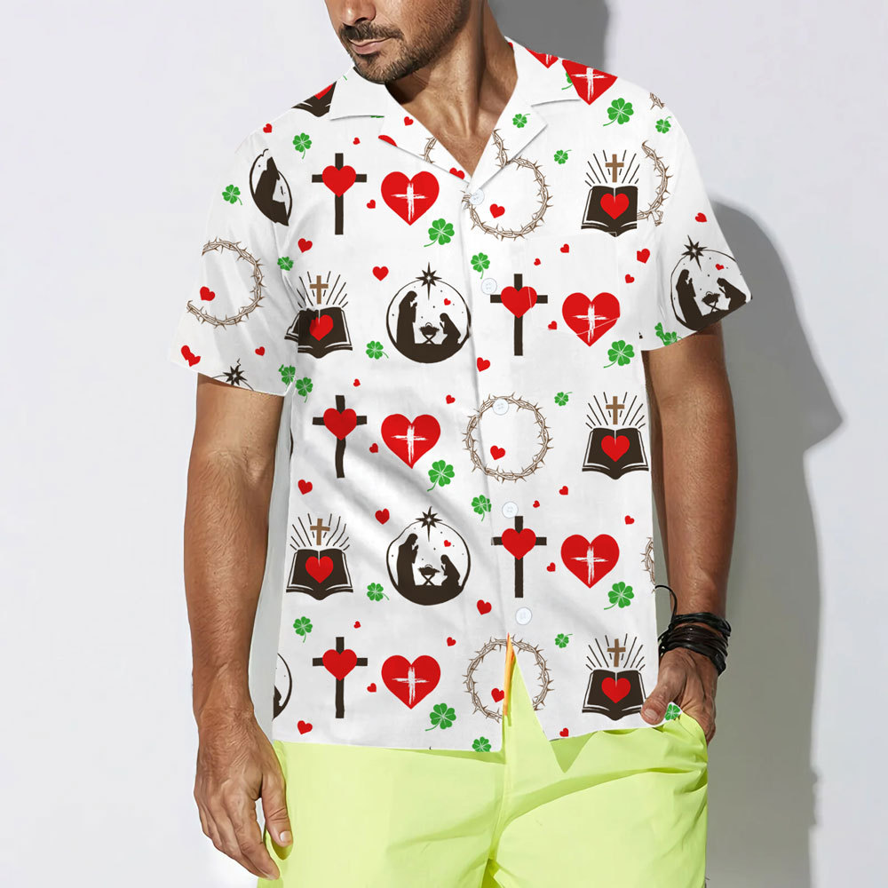 Christian Heart Cross Short Sleeve Shirt