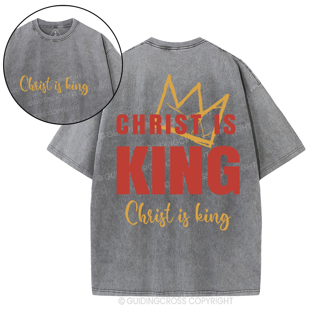 Christ Is King Christian Washed T-Shirt