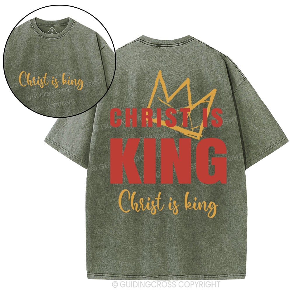 Christ Is King Christian Washed T-Shirt