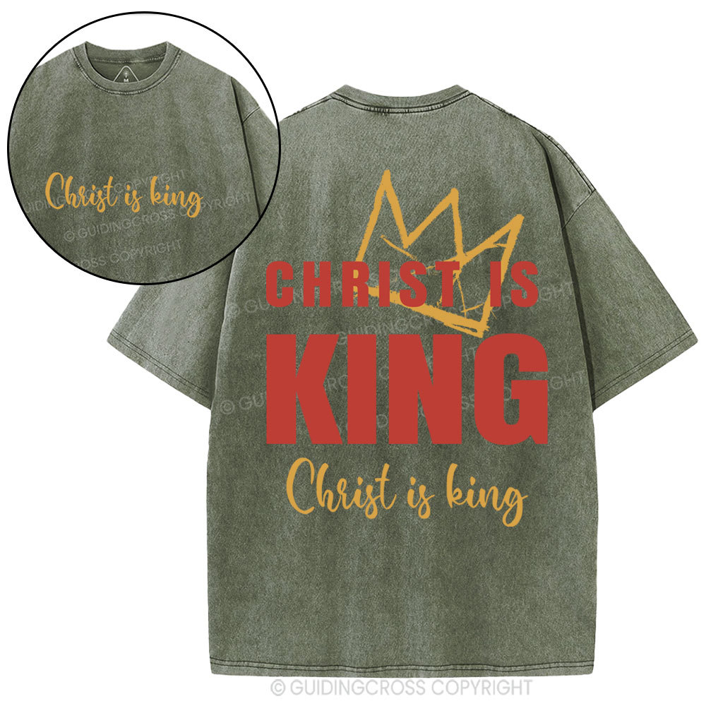 Christ Is King Christian Washed T-Shirt