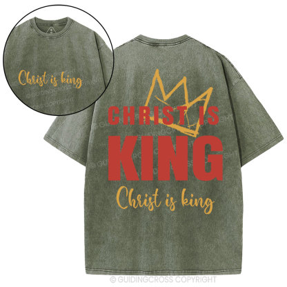 Christ Is King Christian Washed T-Shirt