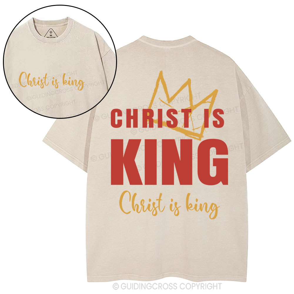 Christ Is King Christian Washed T-Shirt