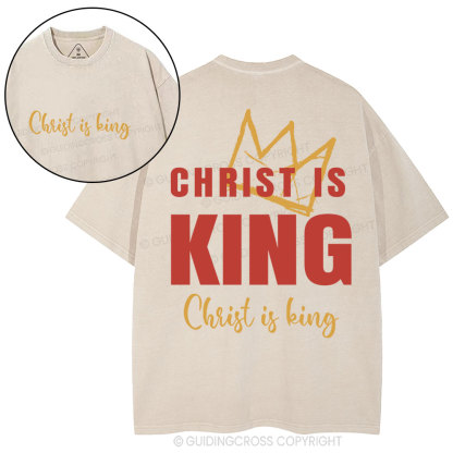 Christ Is King Christian Washed T-Shirt