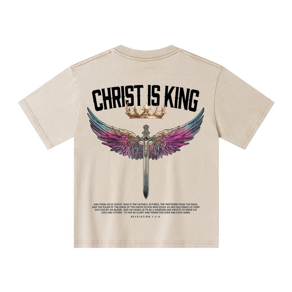 Christian Is King Kid Washed T-Shirt