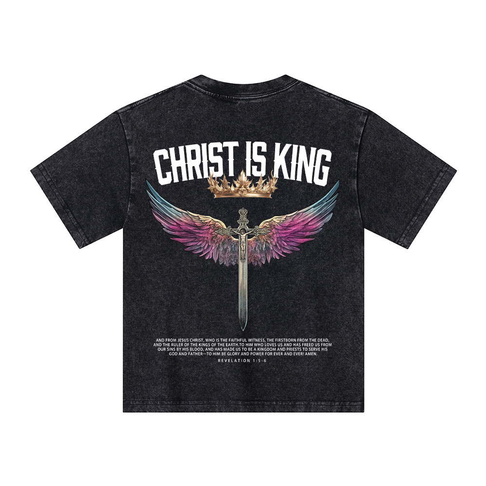 Christian Is King Kid Washed T-Shirt