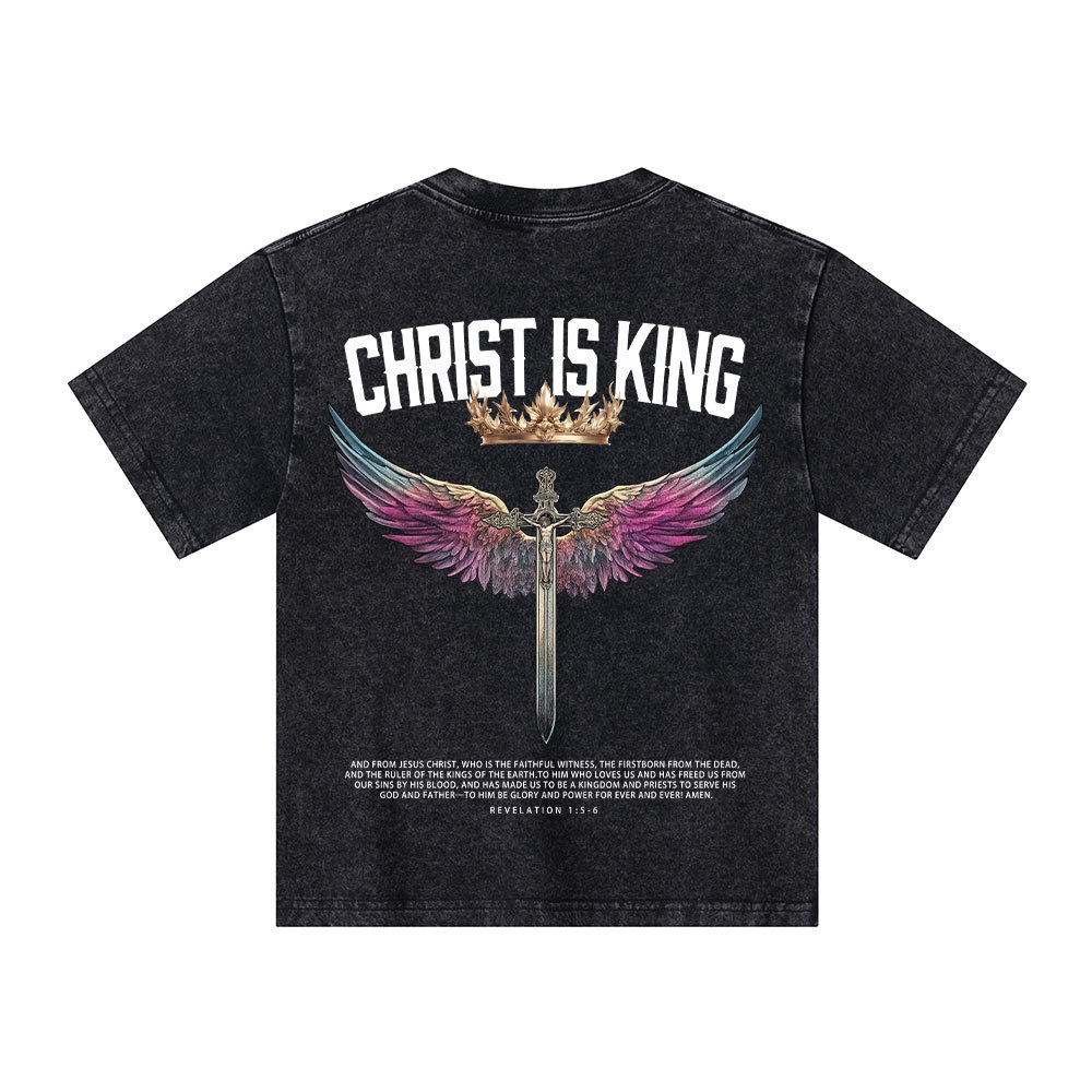 Christian Is King Kid Washed T-Shirt