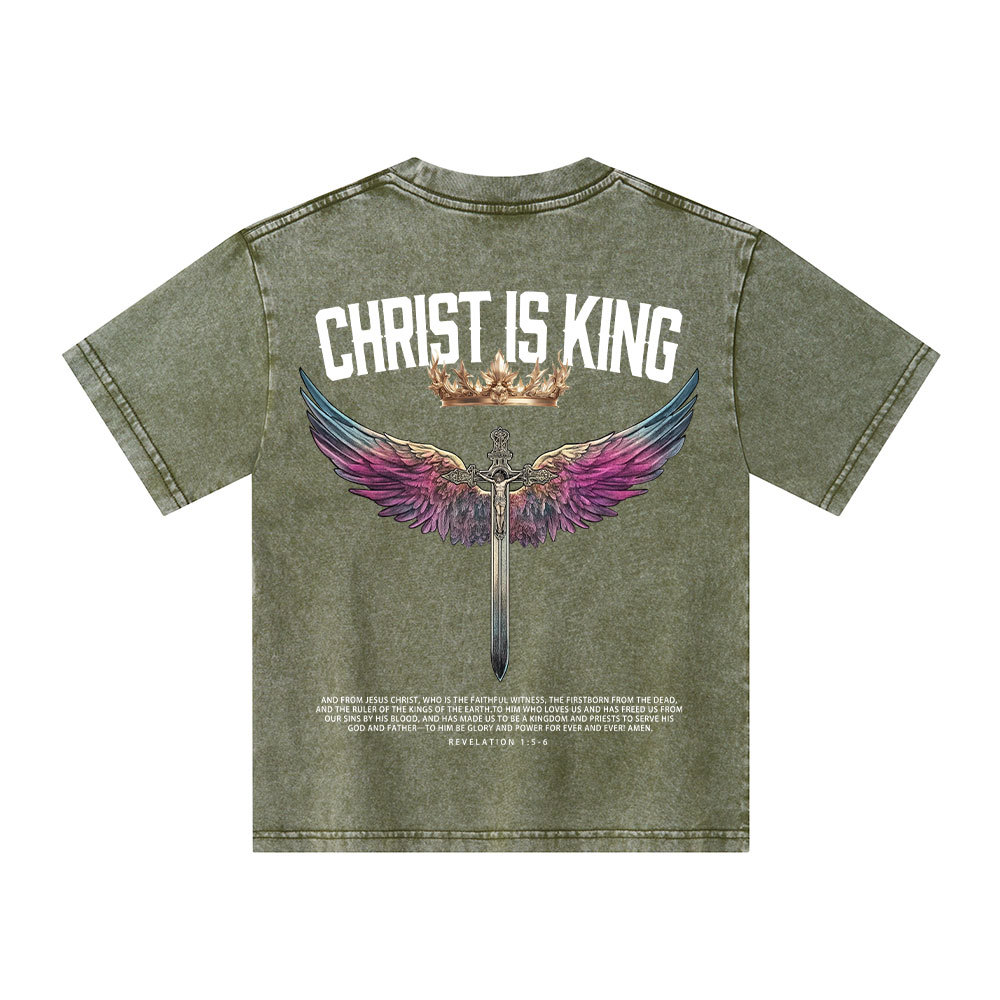 Christian Is King Kid Washed T-Shirt