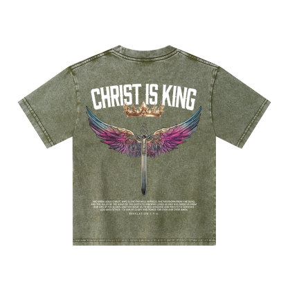 Christian Is King Kid Washed T-Shirt