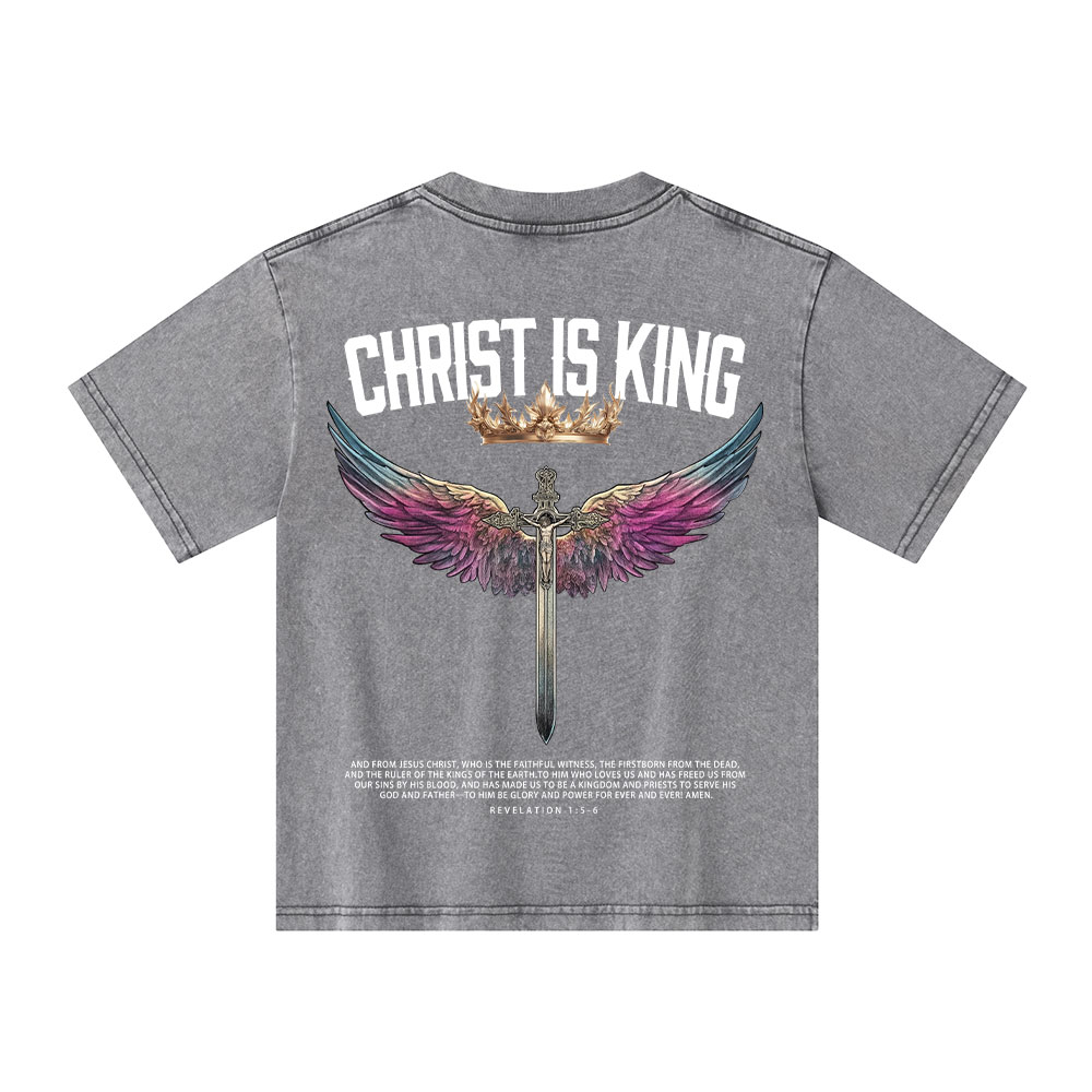 Christian Is King Kid Washed T-Shirt
