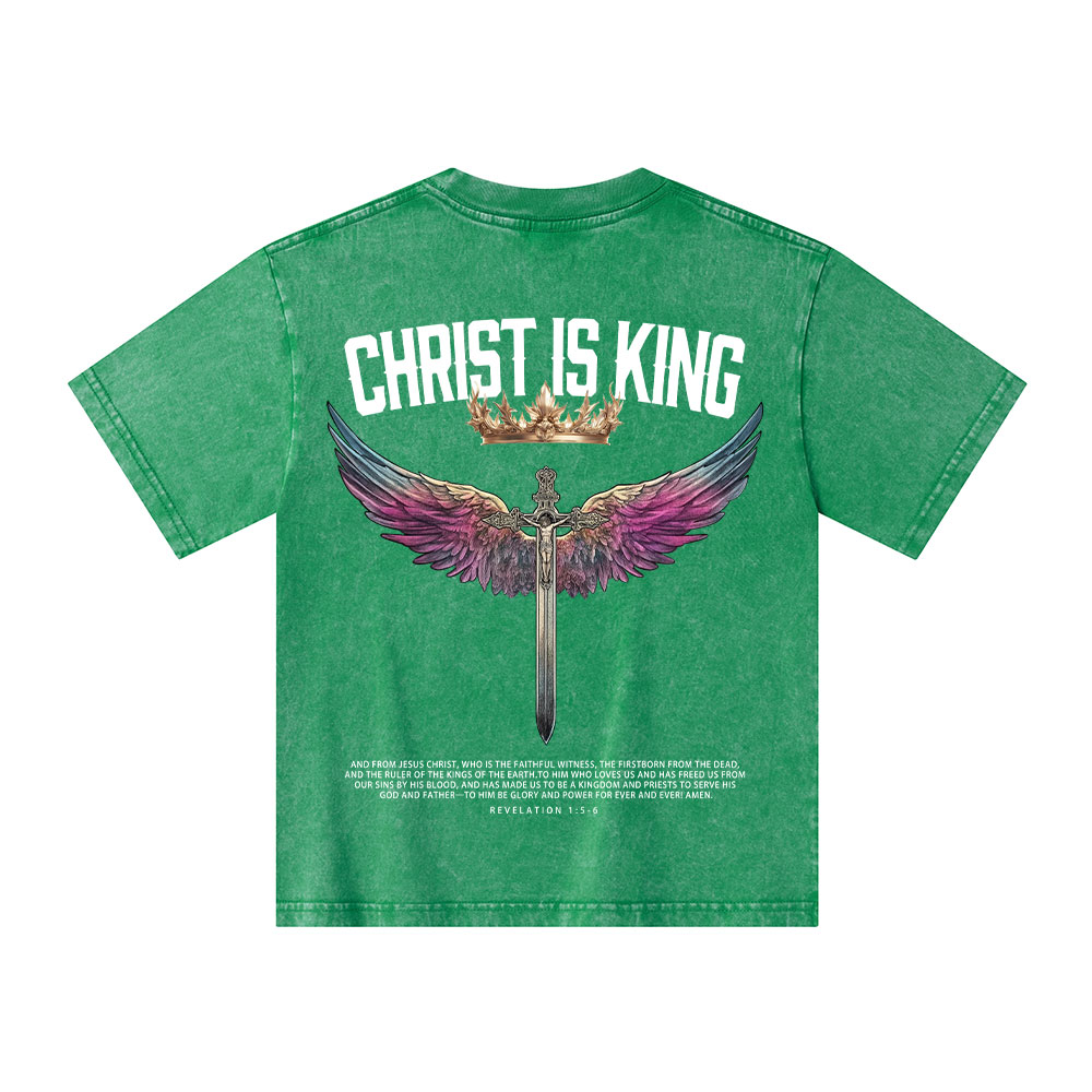 Christian Is King Kid Washed T-Shirt