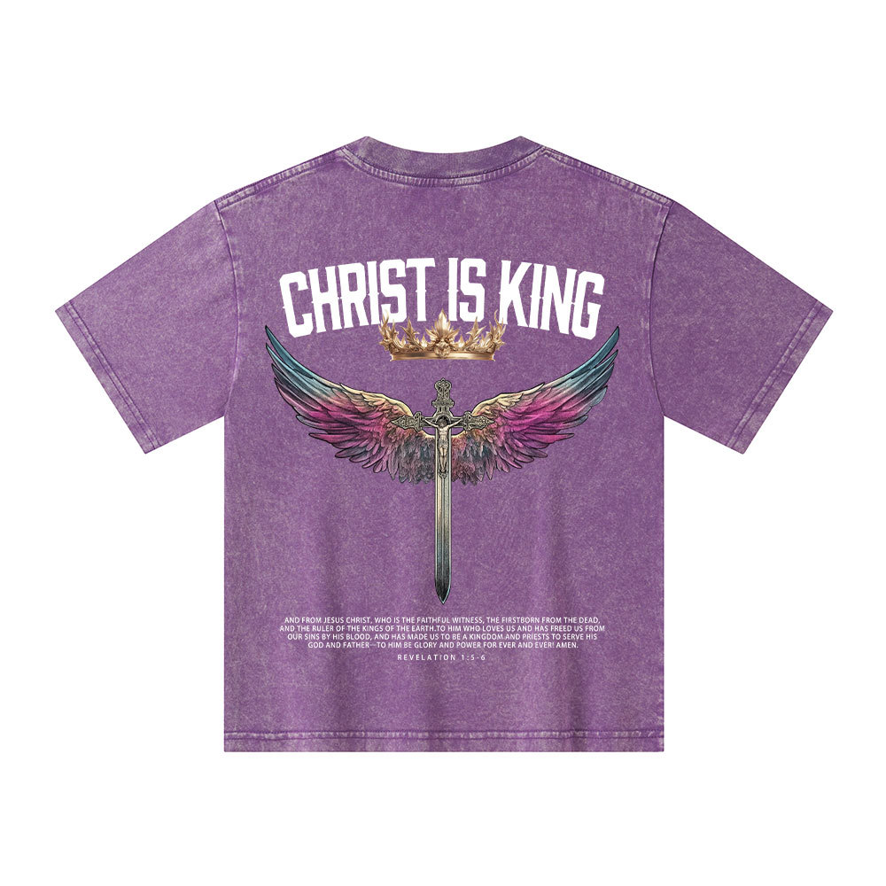 Christian Is King Kid Washed T-Shirt