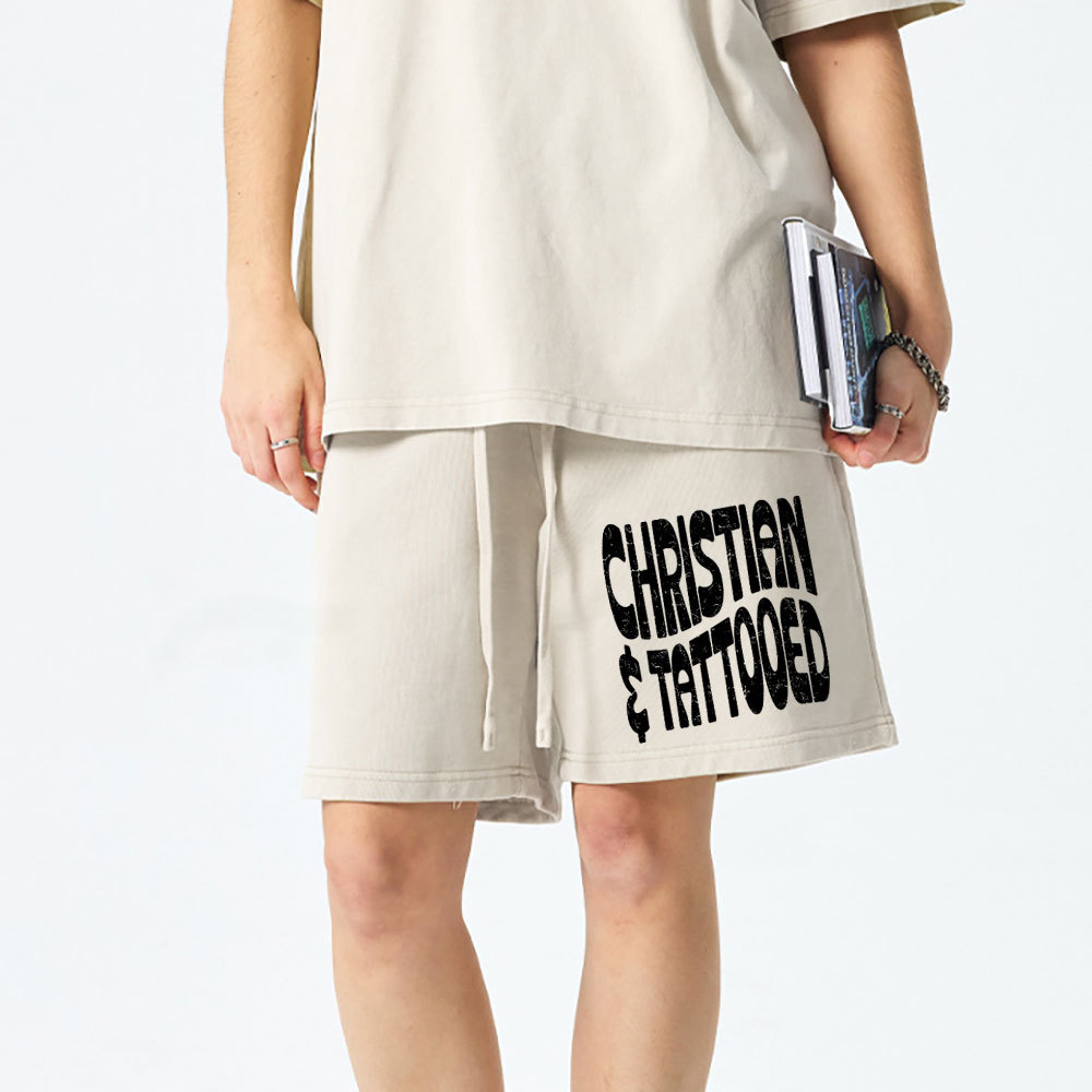 Christian Tattoed Christian Washed Shorts
