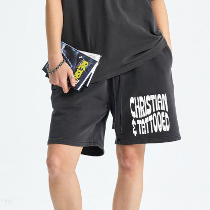 Christian Tattoed Christian Washed Shorts