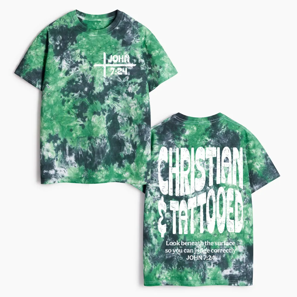 Christian & Tattoed Heavy Cotton Tie Dye T-Shirt