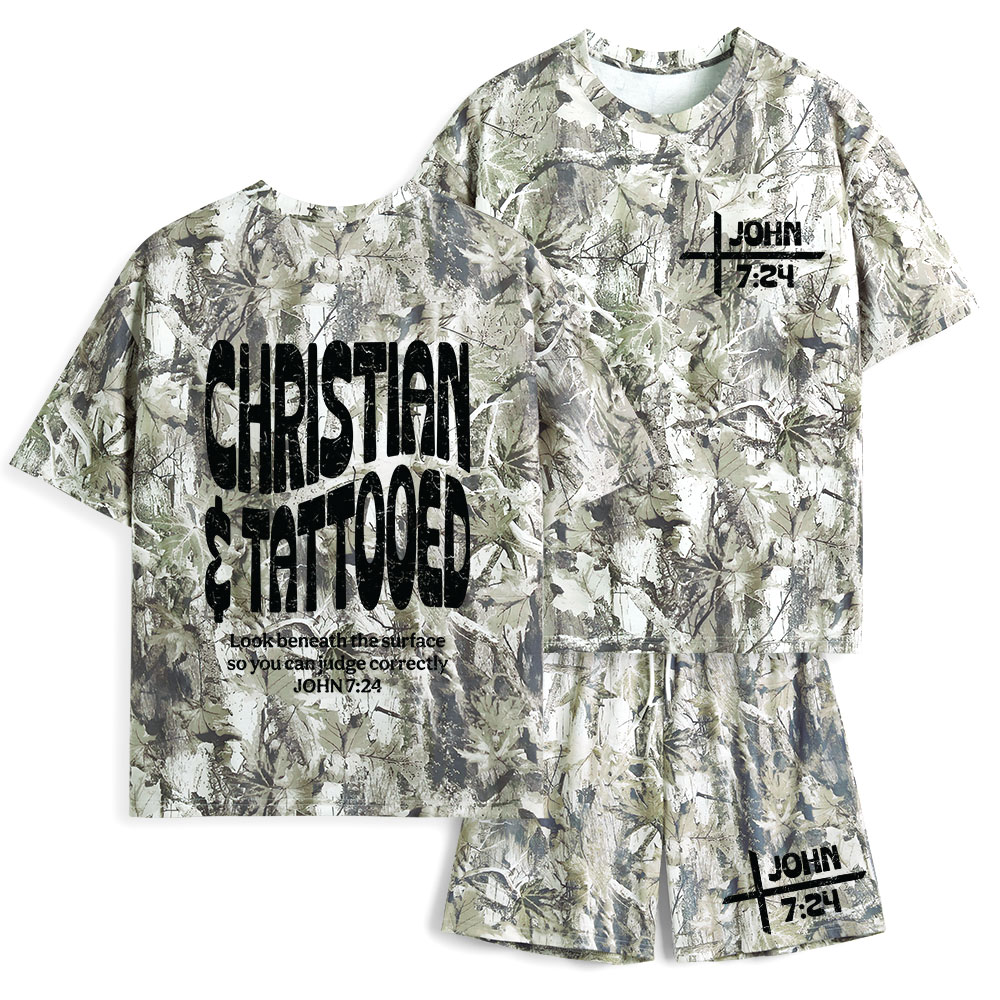 Christian & Tattooed Christian Camo T-Shirt & Shorts