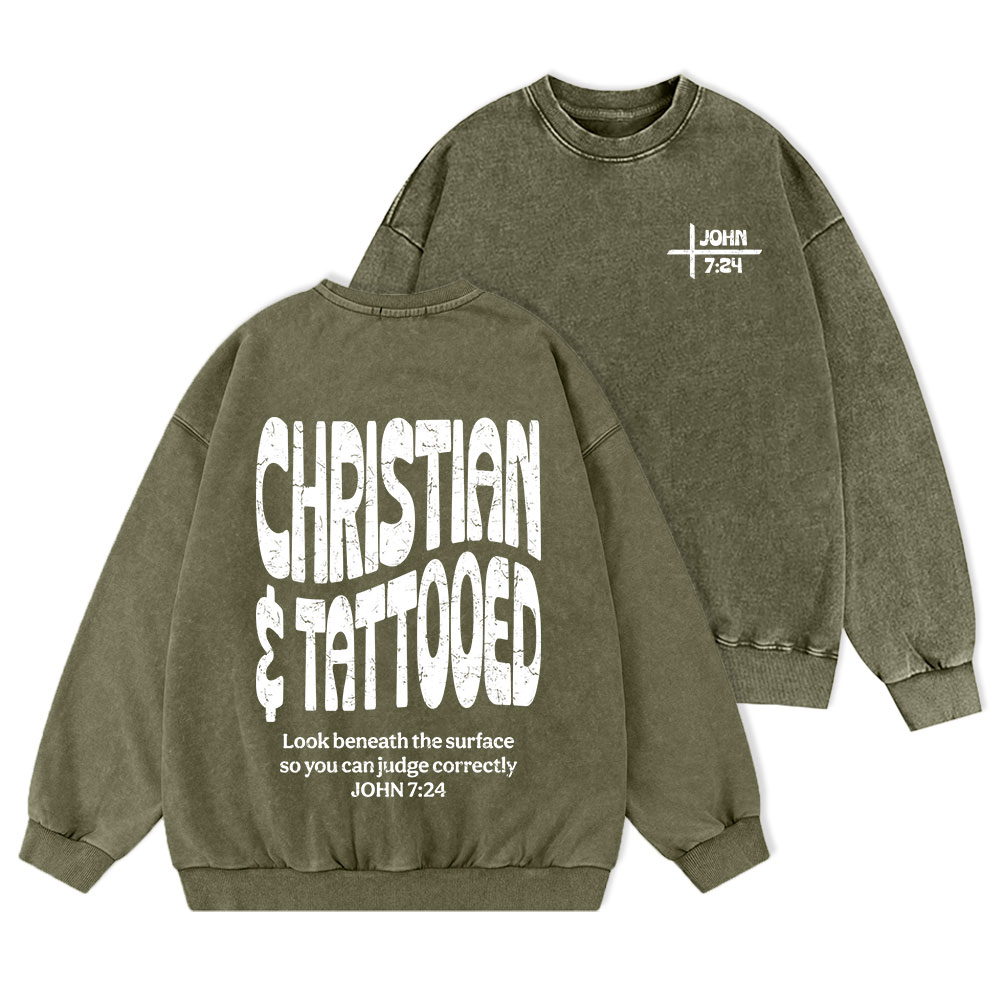 Christian & Tattooed Christian Washed Sweatshirt