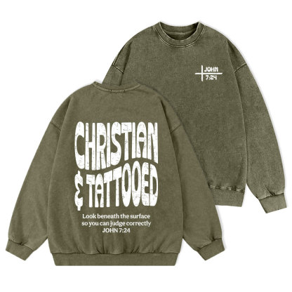 Christian & Tattooed Christian Washed Sweatshirt