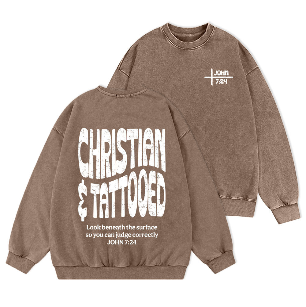 Christian & Tattooed Christian Washed Sweatshirt
