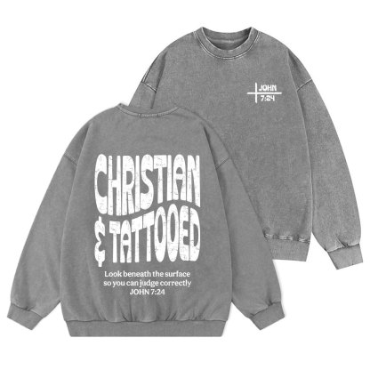 Christian & Tattooed Christian Washed Sweatshirt
