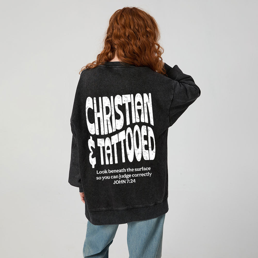 Christian & Tattooed Christian Washed Sweatshirt