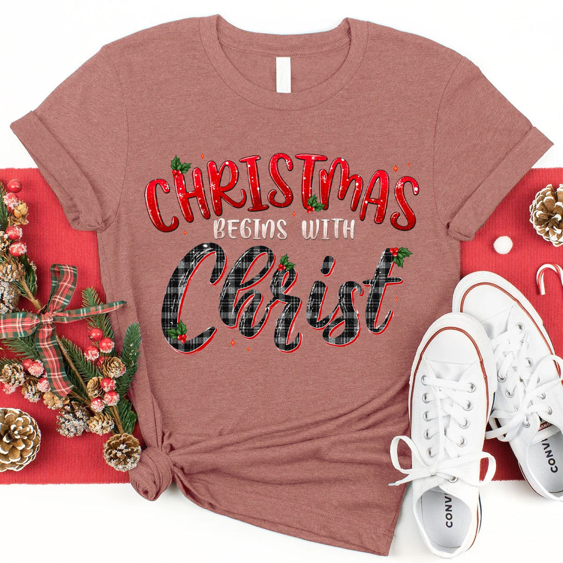 Christmas Begins With Christ T-Shirt