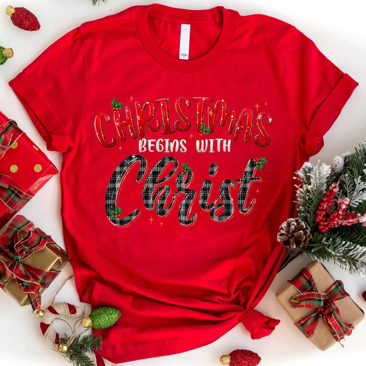 Christmas Begins With Christ T-Shirt