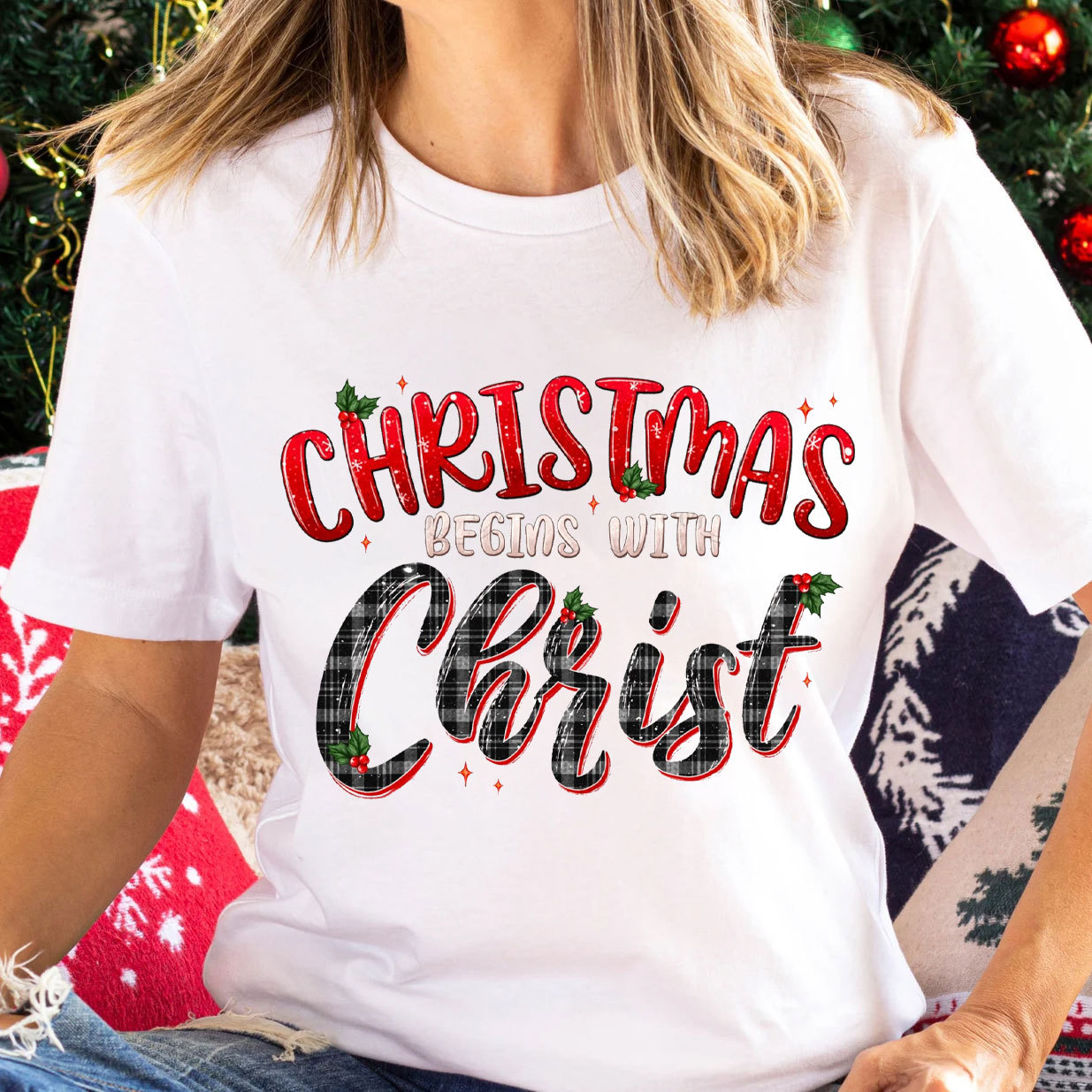Christmas Begins With Christ T-Shirt