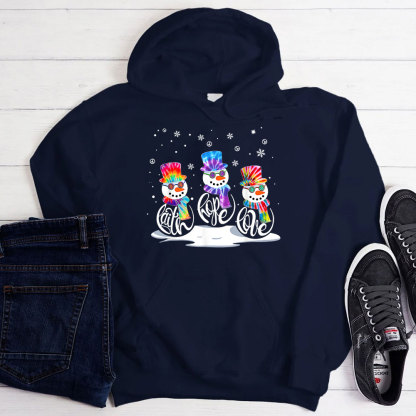 Christmas Faith Hope Love Snowman Hoodie