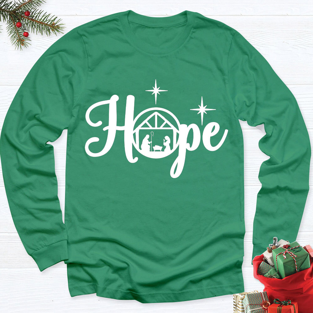 Christmas Hope Nativity Christian Long Sleeve T-Shirt