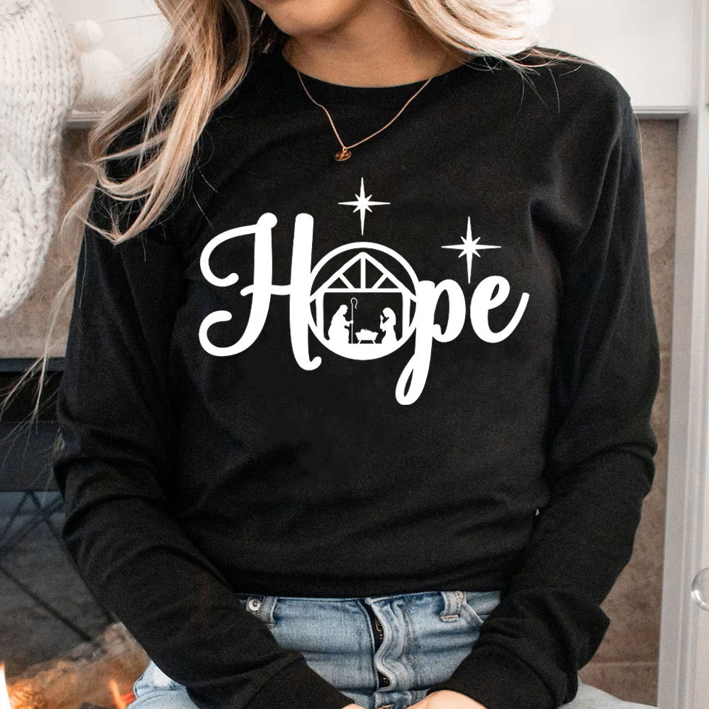 Christmas Hope Nativity Christian Long Sleeve T-Shirt