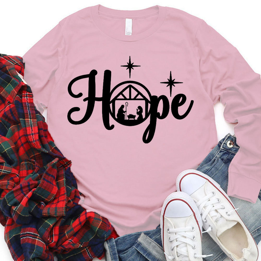 Christmas Hope Nativity Christian Long Sleeve T-Shirt