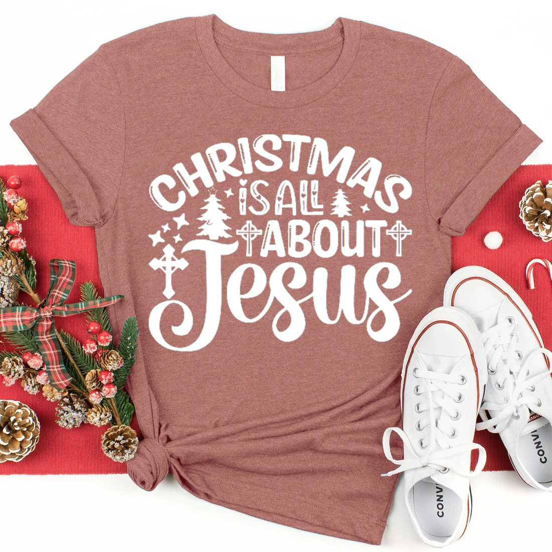 Christmas Is About Jesus Christian T-Shirt