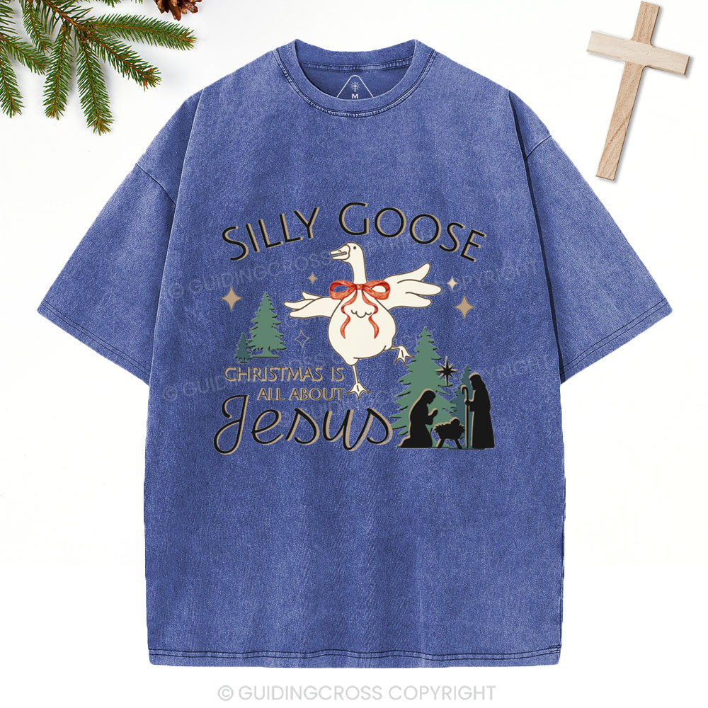 Christmas Is All About Jesus Christian Christmas Washed T-Shirt