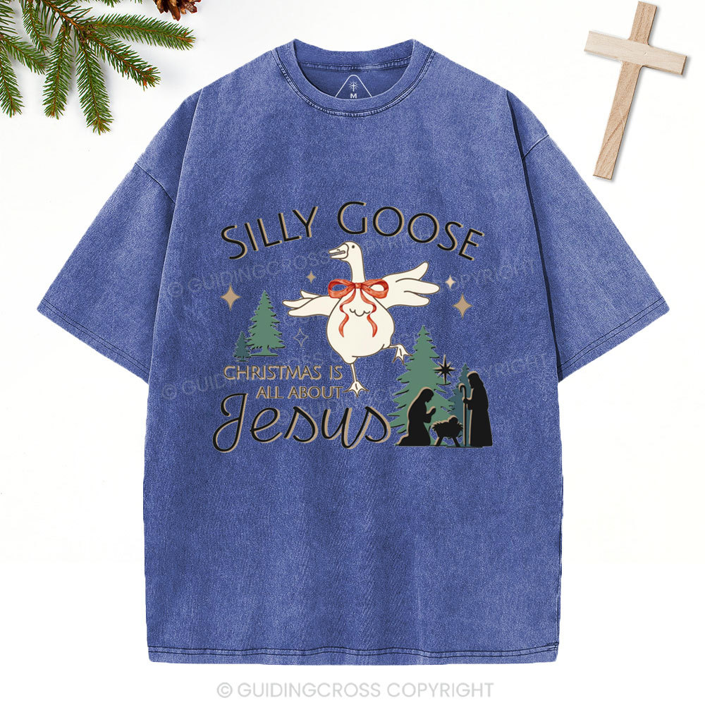 Christmas Is All About Jesus Christian Christmas Washed T-Shirt