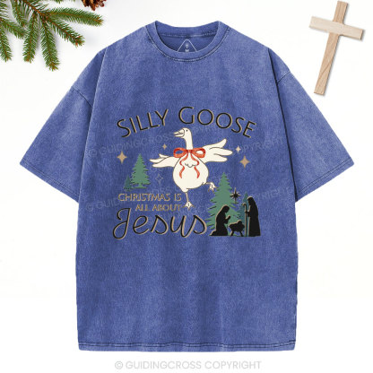 Christmas Is All About Jesus Christian Christmas Washed T-Shirt