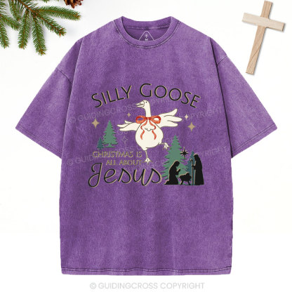 Christmas Is All About Jesus Christian Christmas Washed T-Shirt