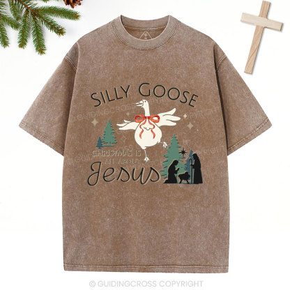 Christmas Is All About Jesus Christian Christmas Washed T-Shirt