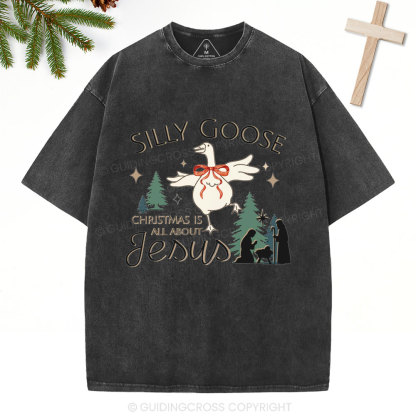 Christmas Is All About Jesus Christian Christmas Washed T-Shirt