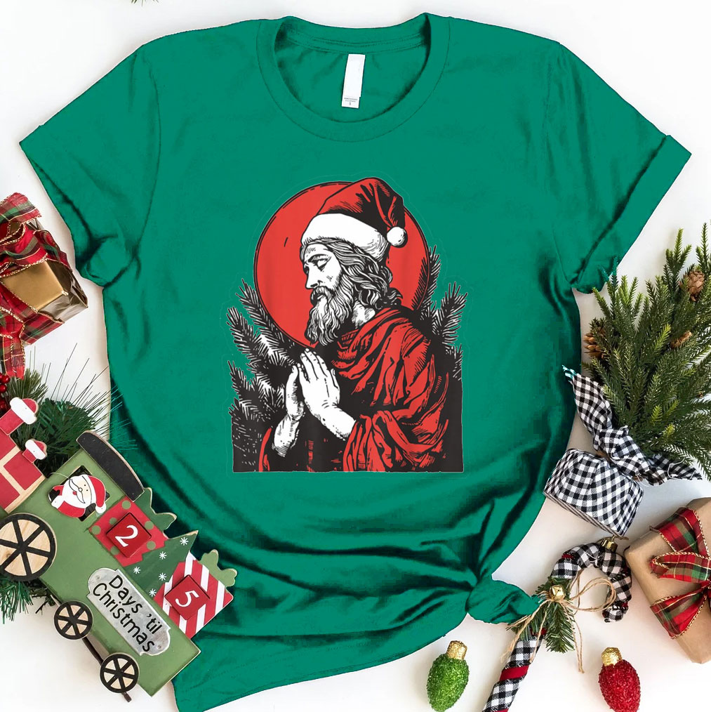 Christmas Jesus Prey Christian Christmas T-Shirt