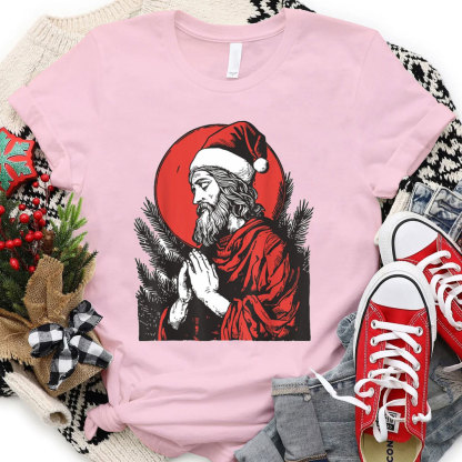Christmas Jesus Prey Christian Christmas T-Shirt
