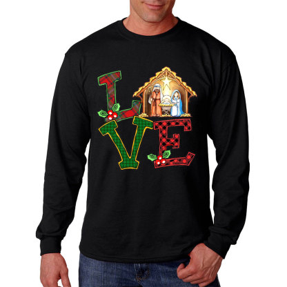 Christmas Love Nativity Long Sleeve T-Shirt