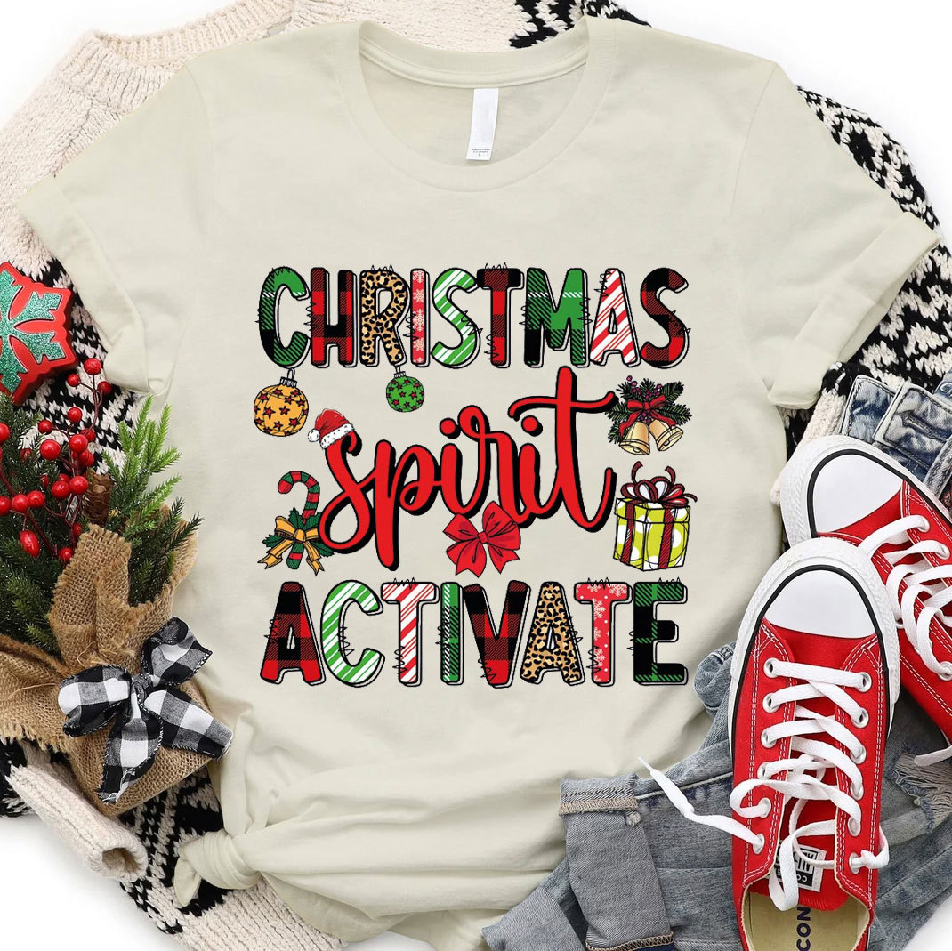 Christmas Spirit Activate Christian T-Shirt