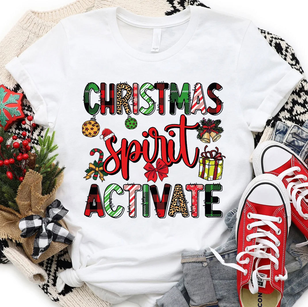 Christmas Spirit Activate Christian T-Shirt
