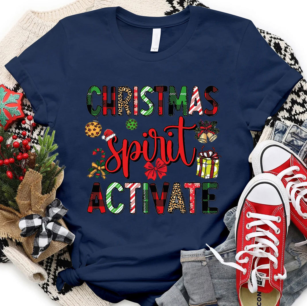 Christmas Spirit Activate Christian T-Shirt